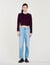 Knit cardigan with ruffled collar