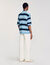 Stripy knit polo shirt