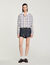 Rhinestone check shirt