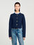 Cardigan with ruffle collar