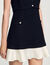 Two-tone tweed short dress