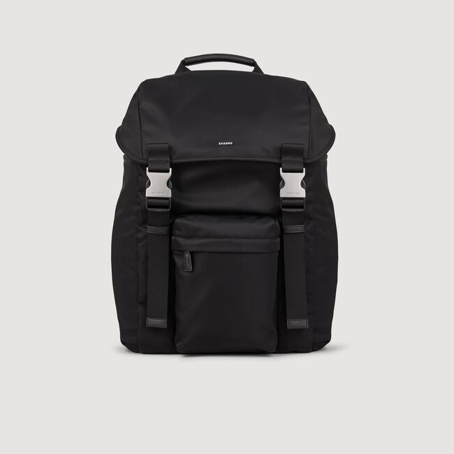 Recycled leather backpack