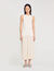 Pearl bead knit maxi dress