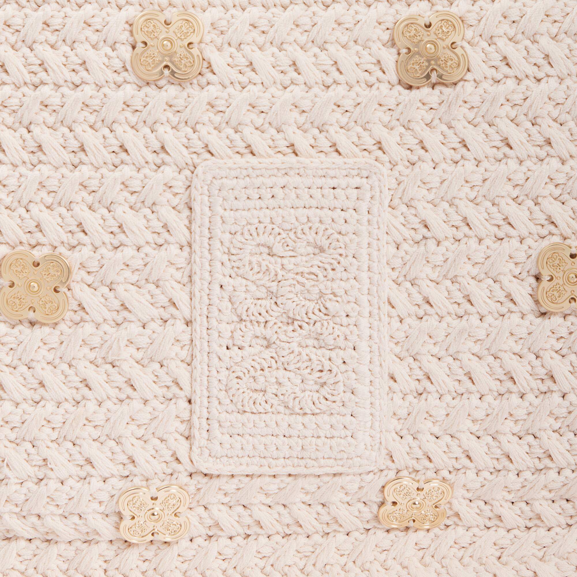 Crochet bag with tassels