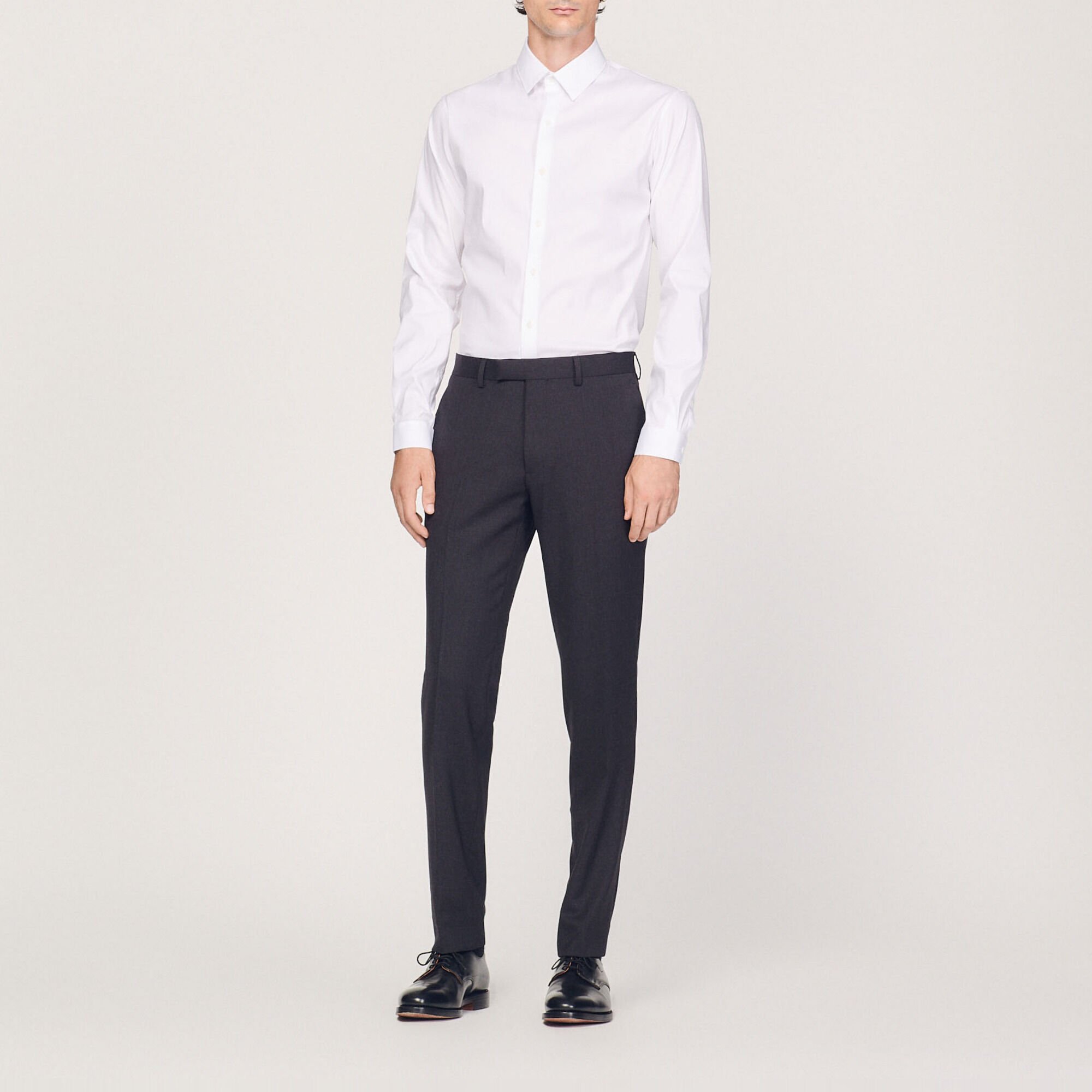 Wool suit trousers