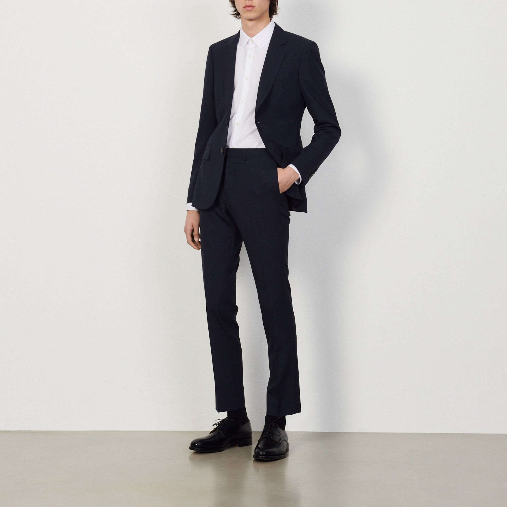 Virgin wool suit trousers