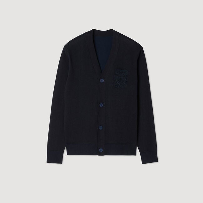 Cardigan with rope embroidery