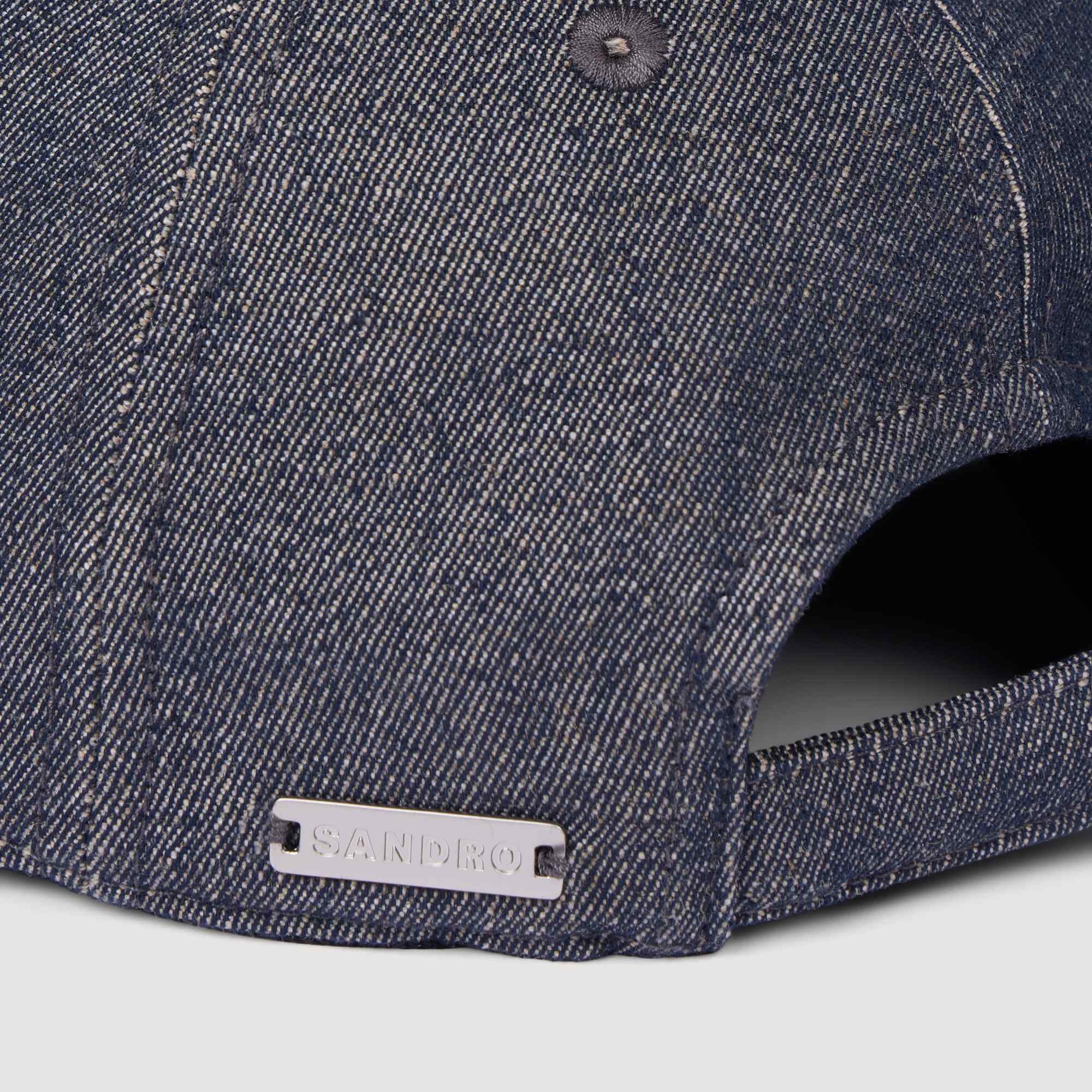 Denim cap with logo