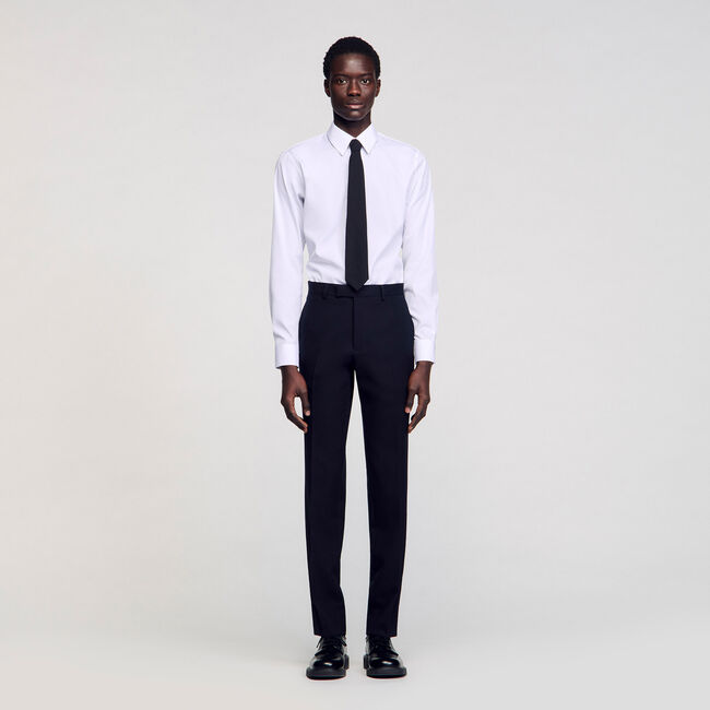 Wool suit trousers