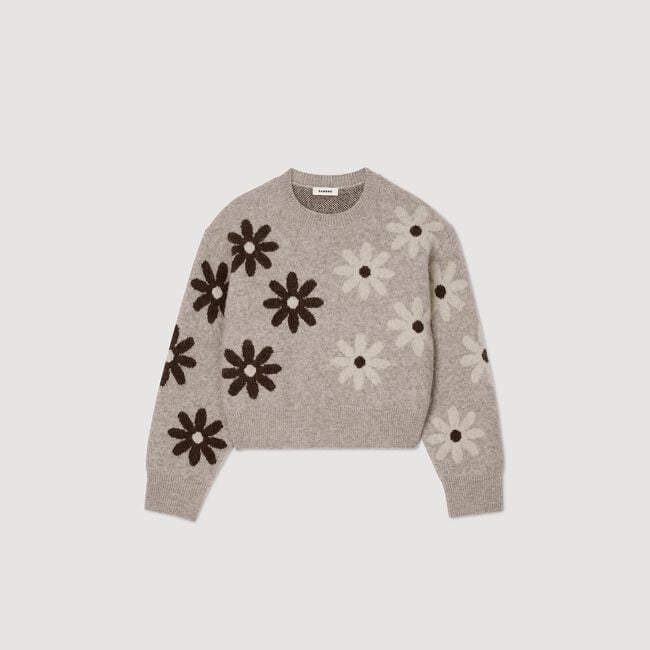 Floral knit jumper