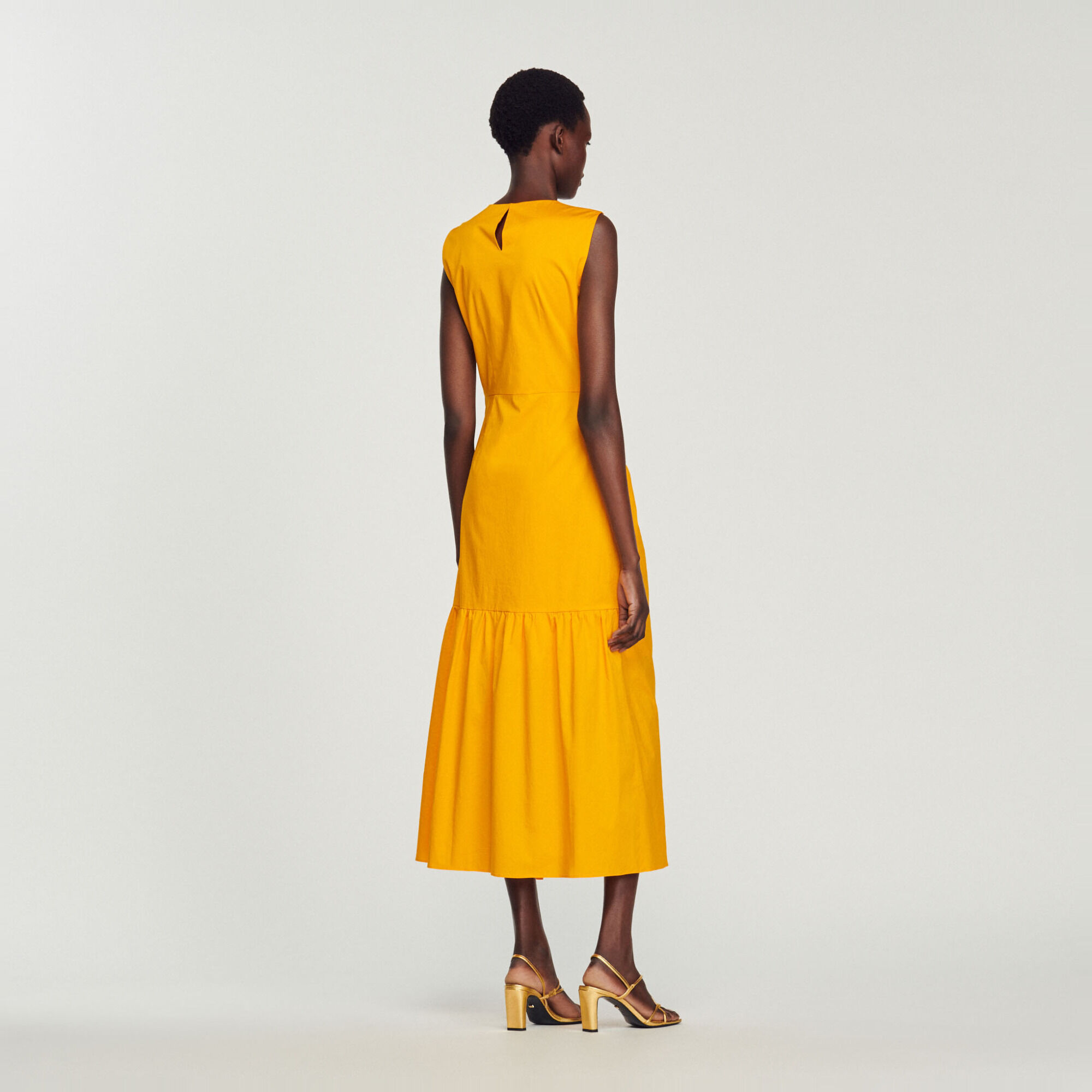 Long, gathered dress