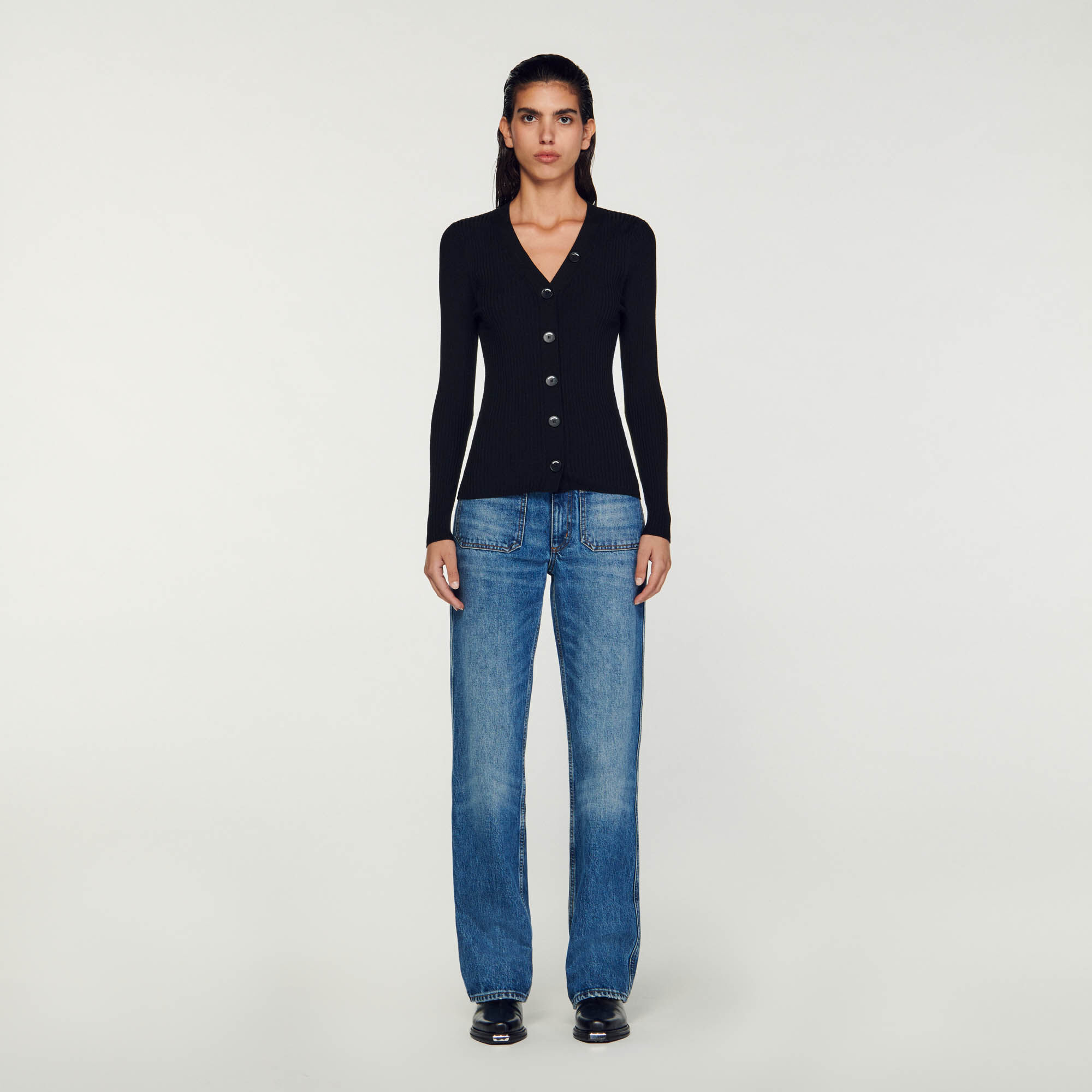 Cardigan in certified viscose