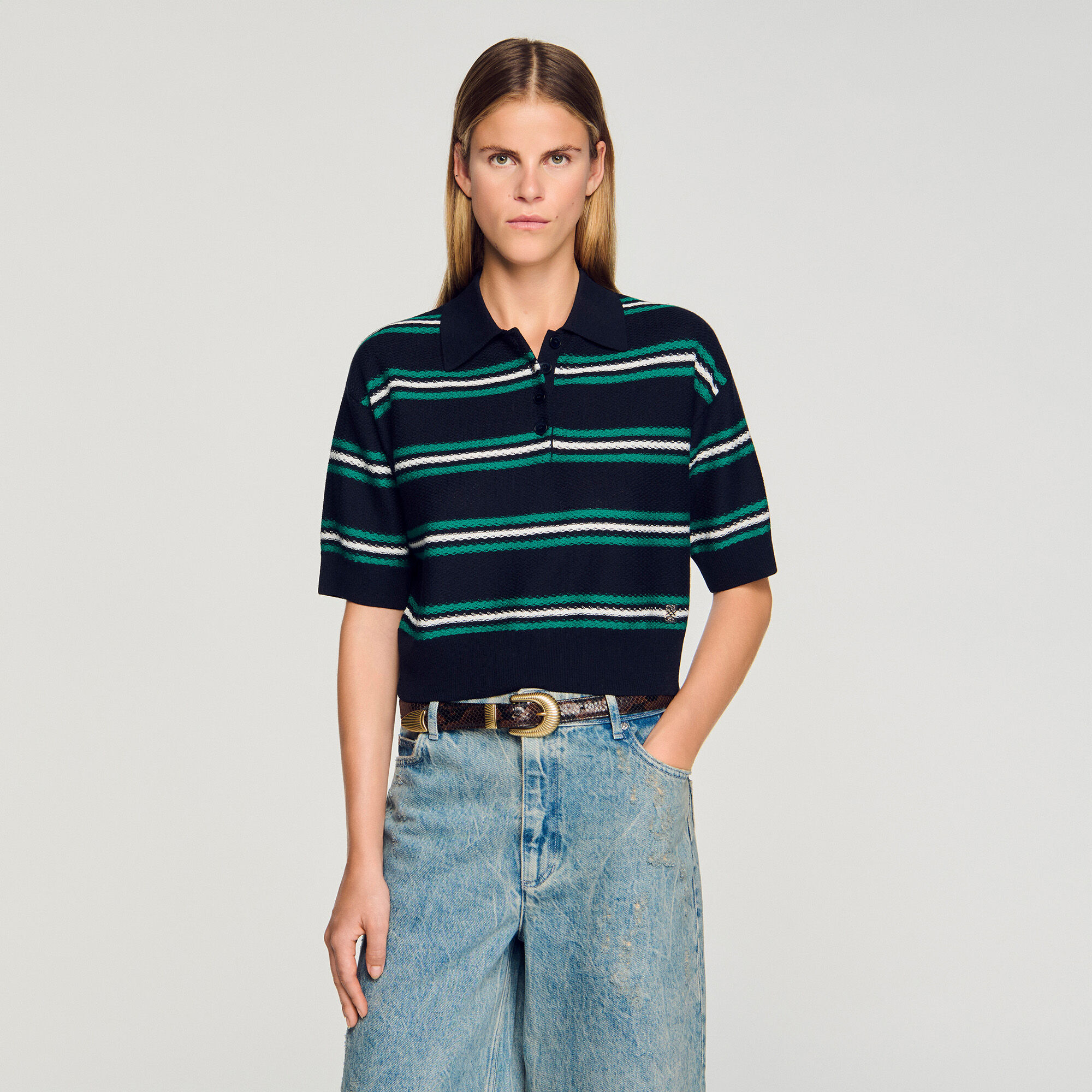 Polo-neck jumper