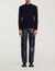 Rib knit crew neck jumper