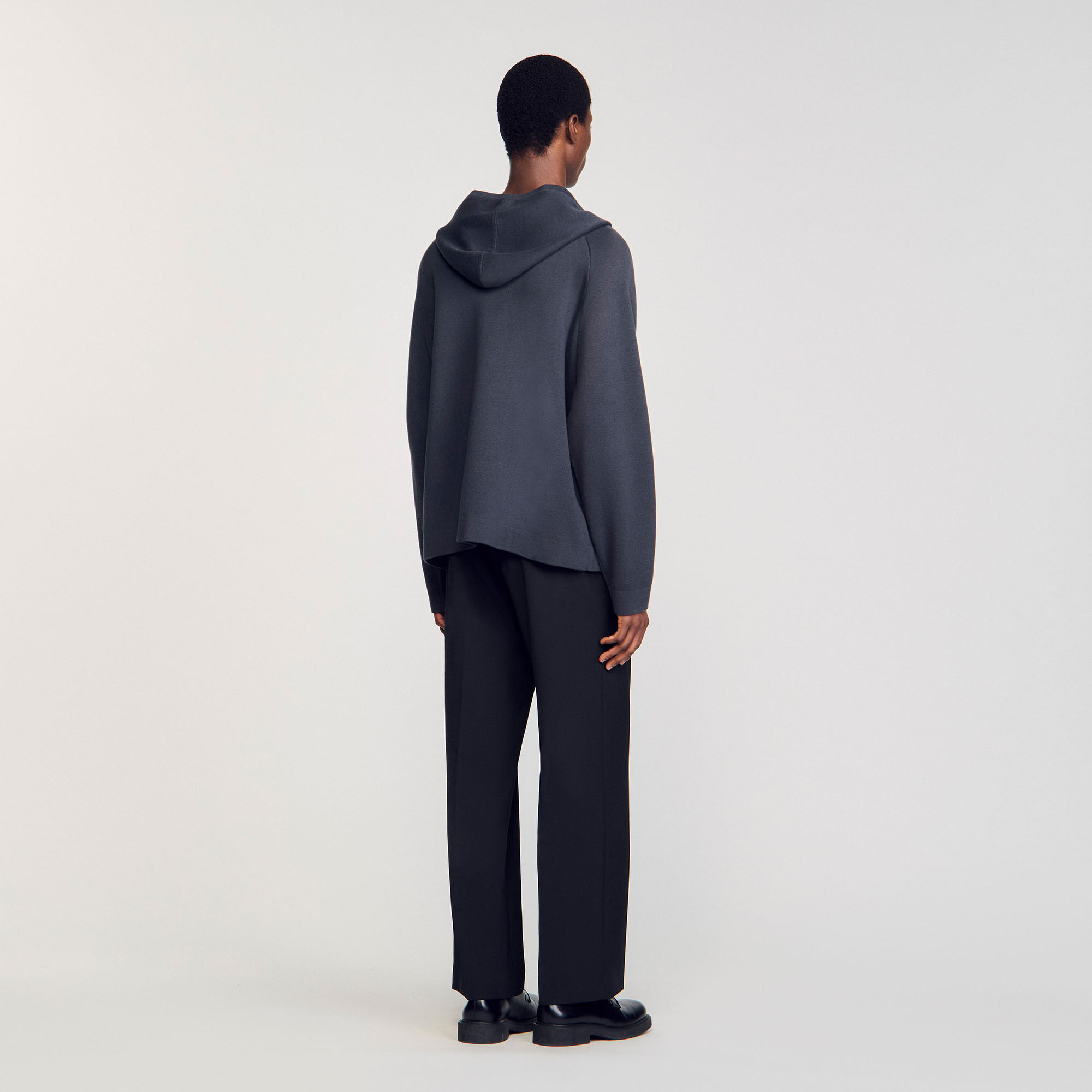 Milano knit hooded cardigan