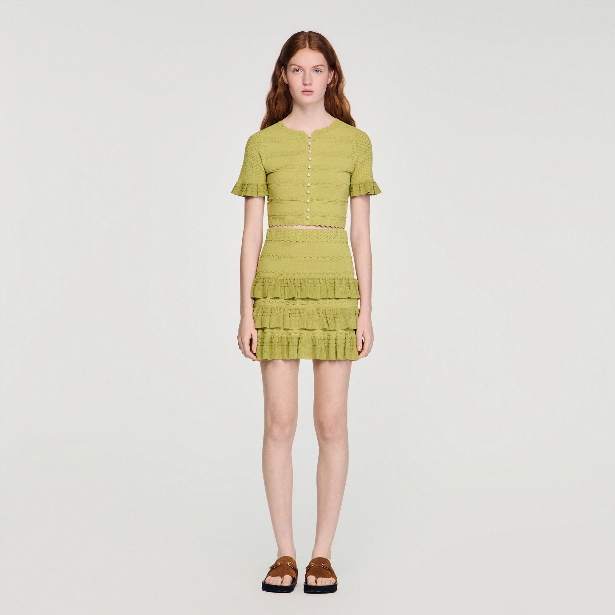Short ruffled skirt