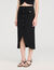 Buttoned midi skirt