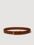 Glazed leather belt