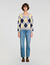 Rhinestone Argyle jumper - Women | Sandro