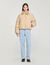 Puffer jacket with shearling collar