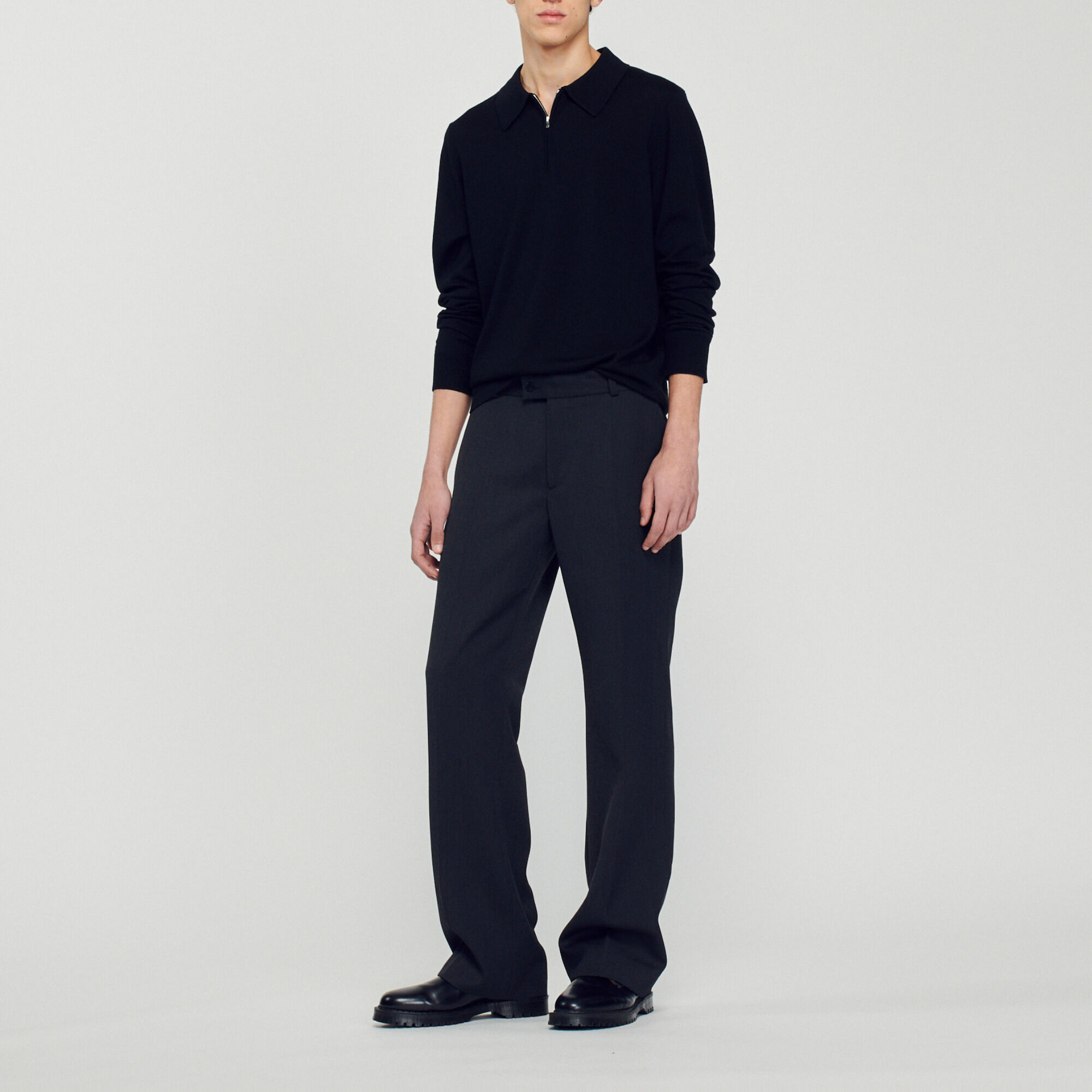 Knit polo jumper