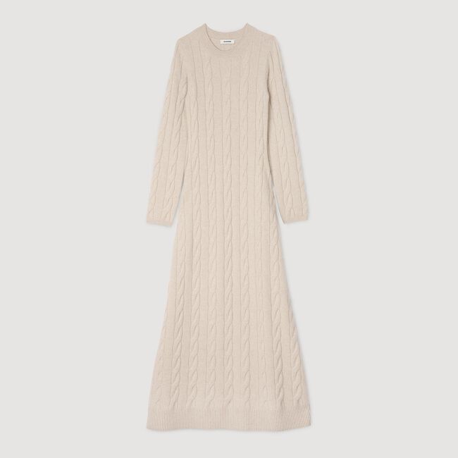 Cable knit maxi dress