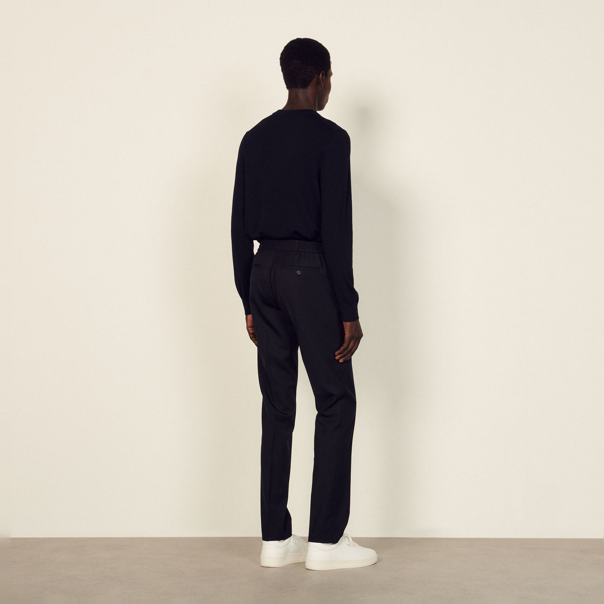 Straight-leg virgin wool trousers