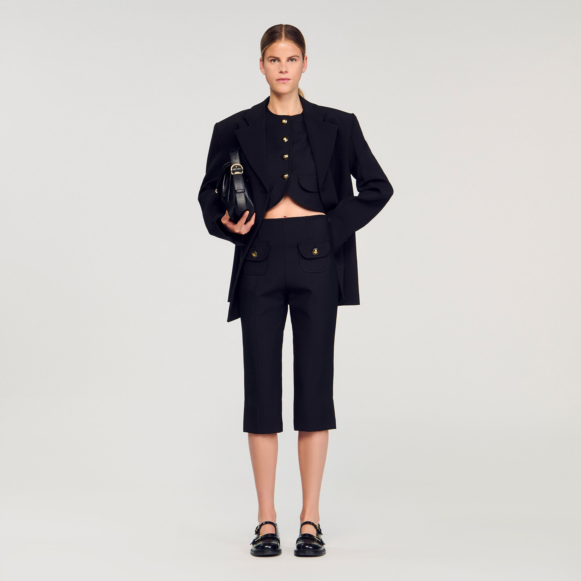 Buttoned crop top