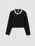 Cardigan with beaded collar