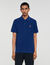 Polo shirt with leather logo