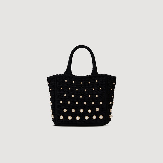Beaded crochet bag