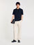 Knitted polo shirt with zip collar