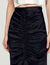 Satin-effect midi skirt