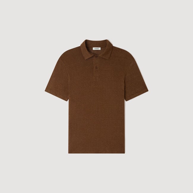 Linen polo shirt