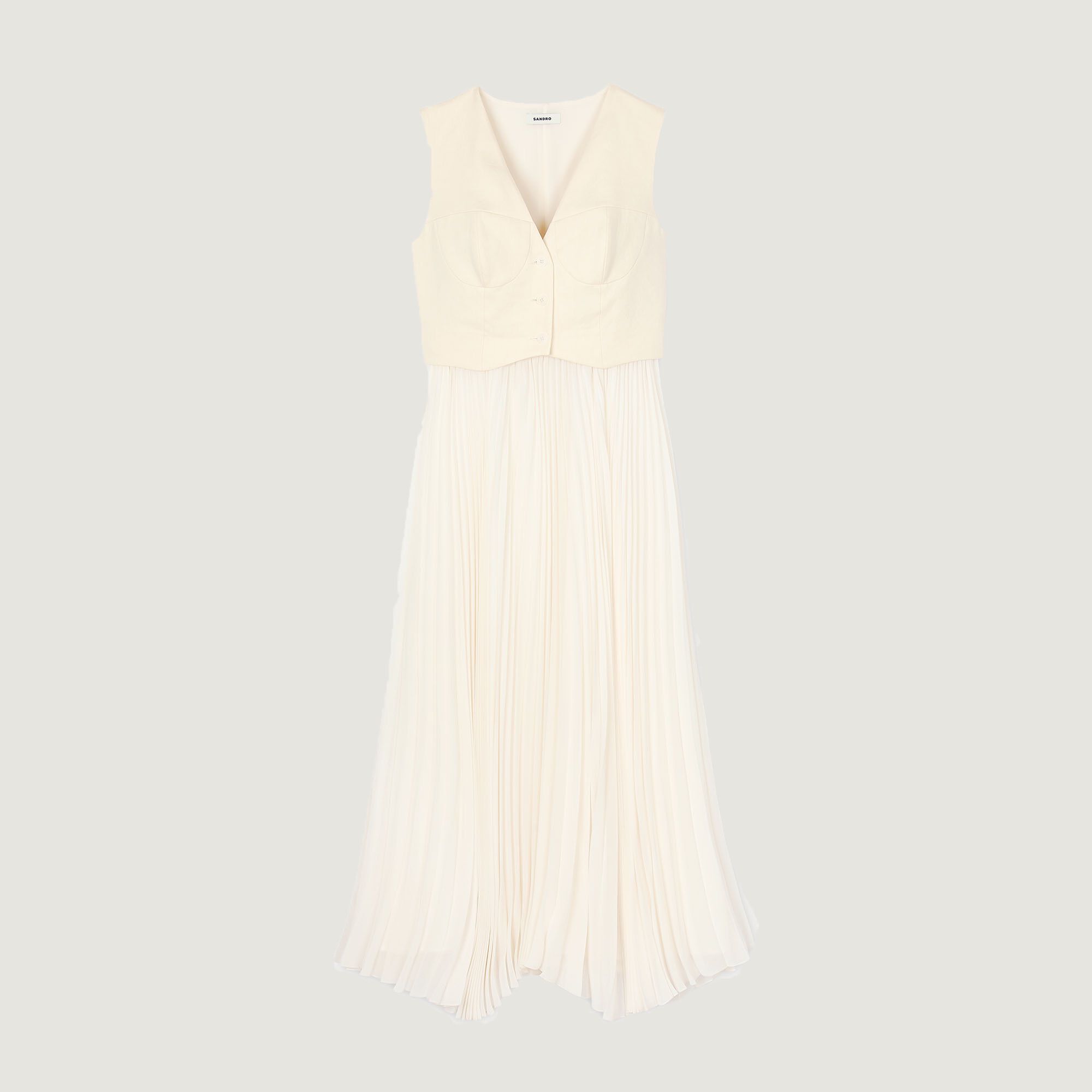 Pleated maxi dress