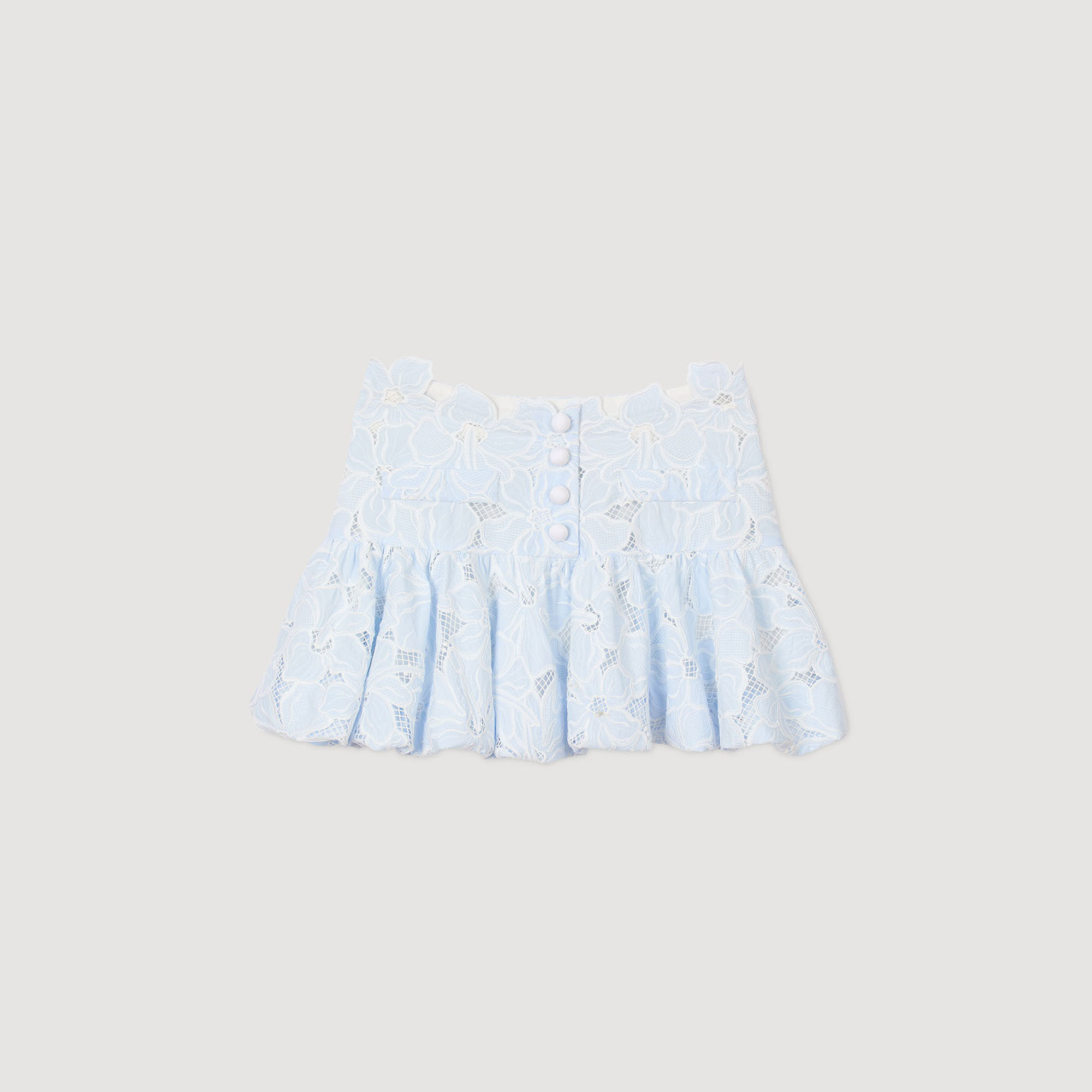 Short guipure skirt