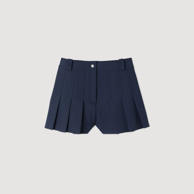 Tailored pleated shorts