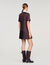 Printed satin-effect short dress