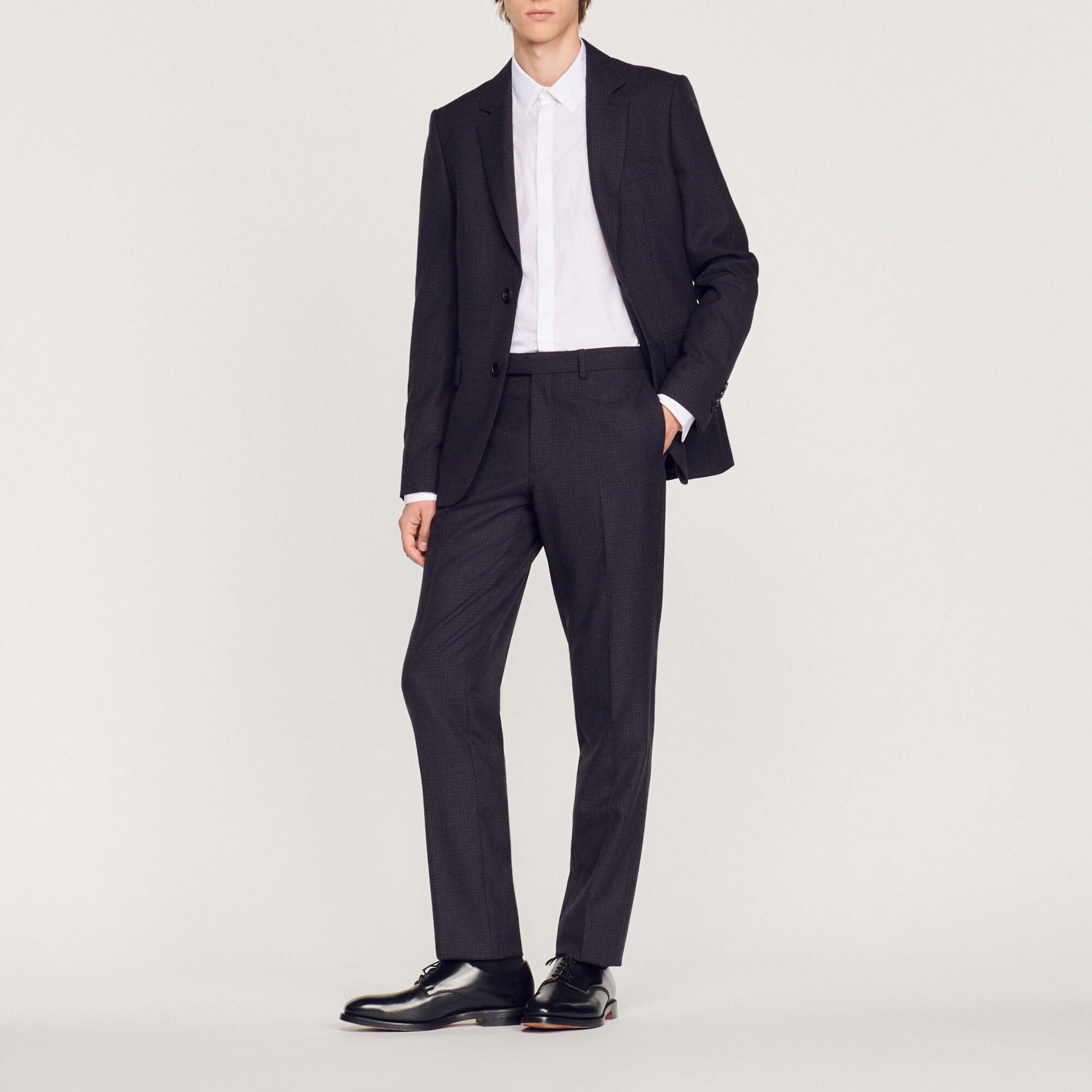 Virgin wool suit trousers