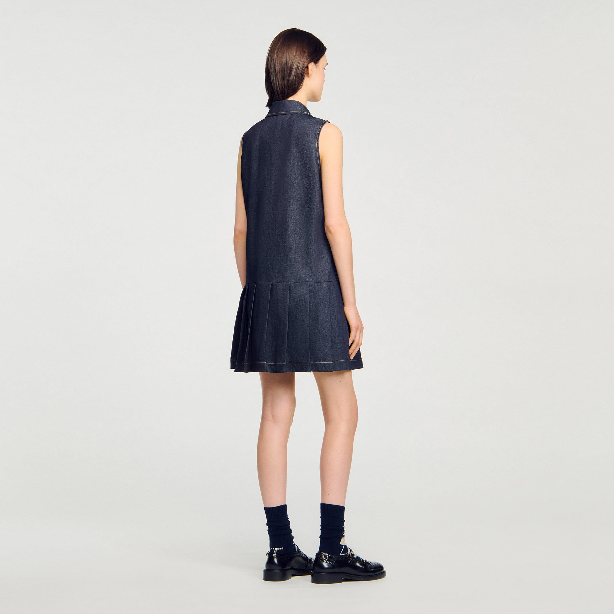 Short denim dress