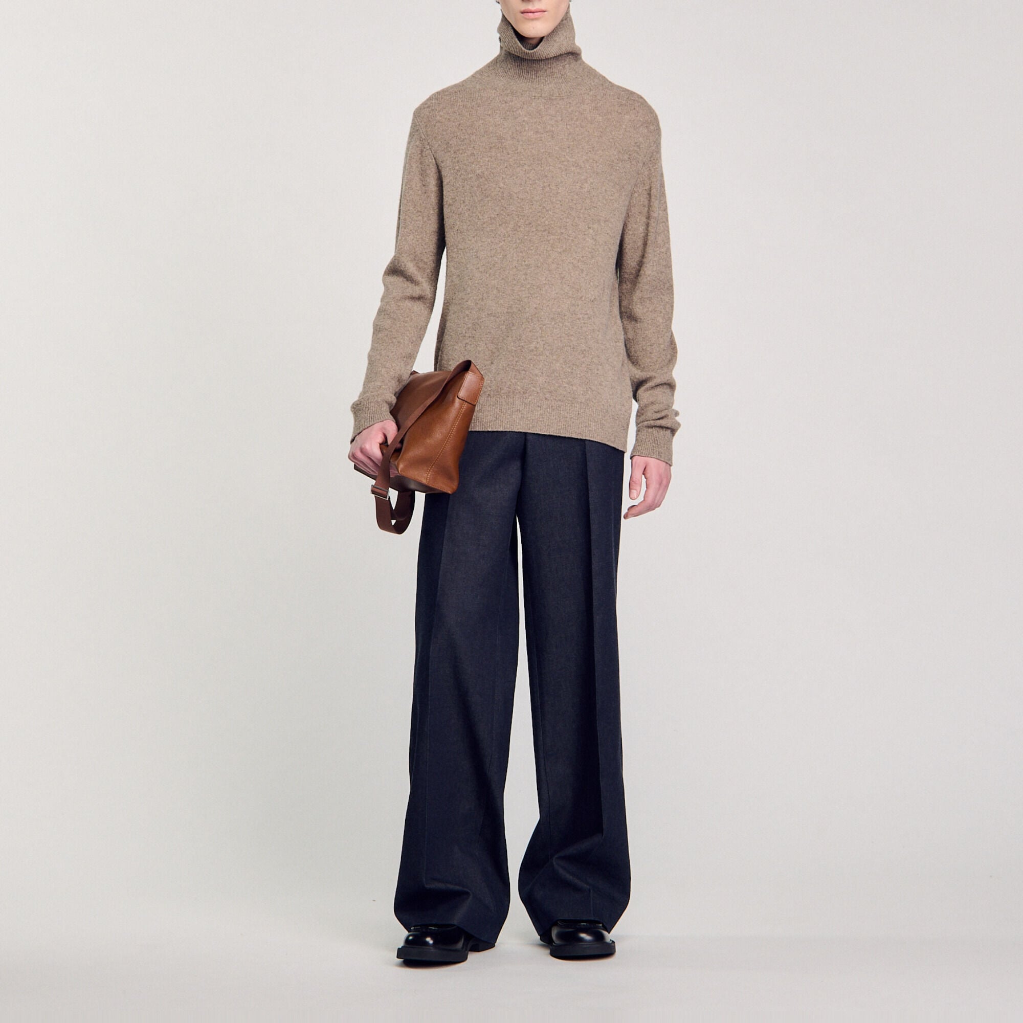 Wool and cashmere turtleneck jumper - Men | Sandro