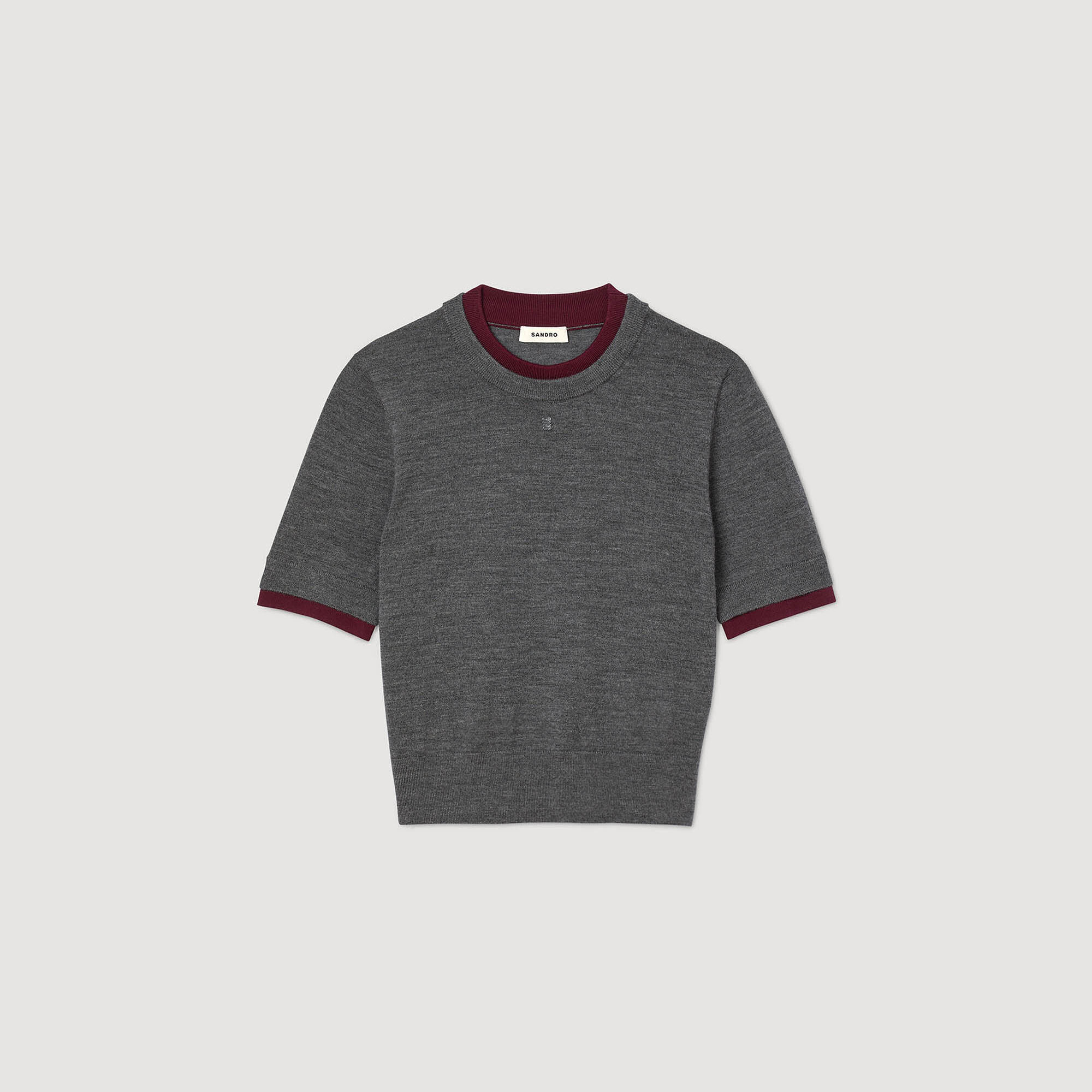 Two-tone cropped jumper