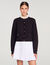 Cardigan with removable ruffle collar