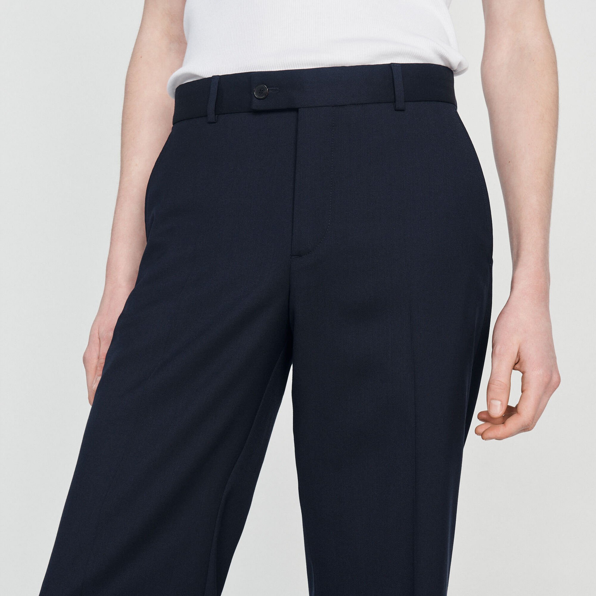 Wool suit trousers