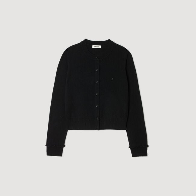 Ruffled cardigan