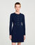 Short button-up knit dress
