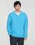 V-neck long-sleeve jumper