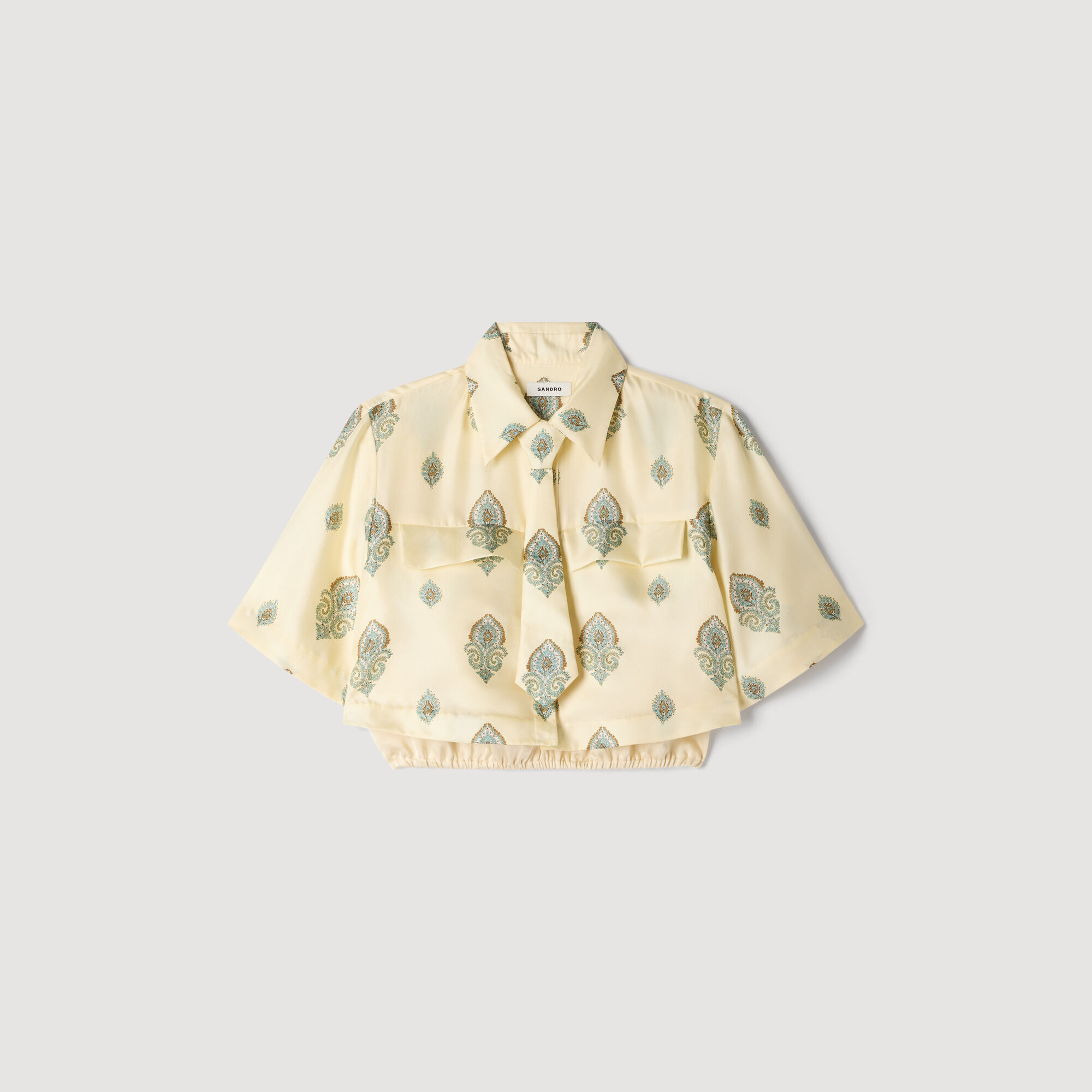 Paisley print crop top