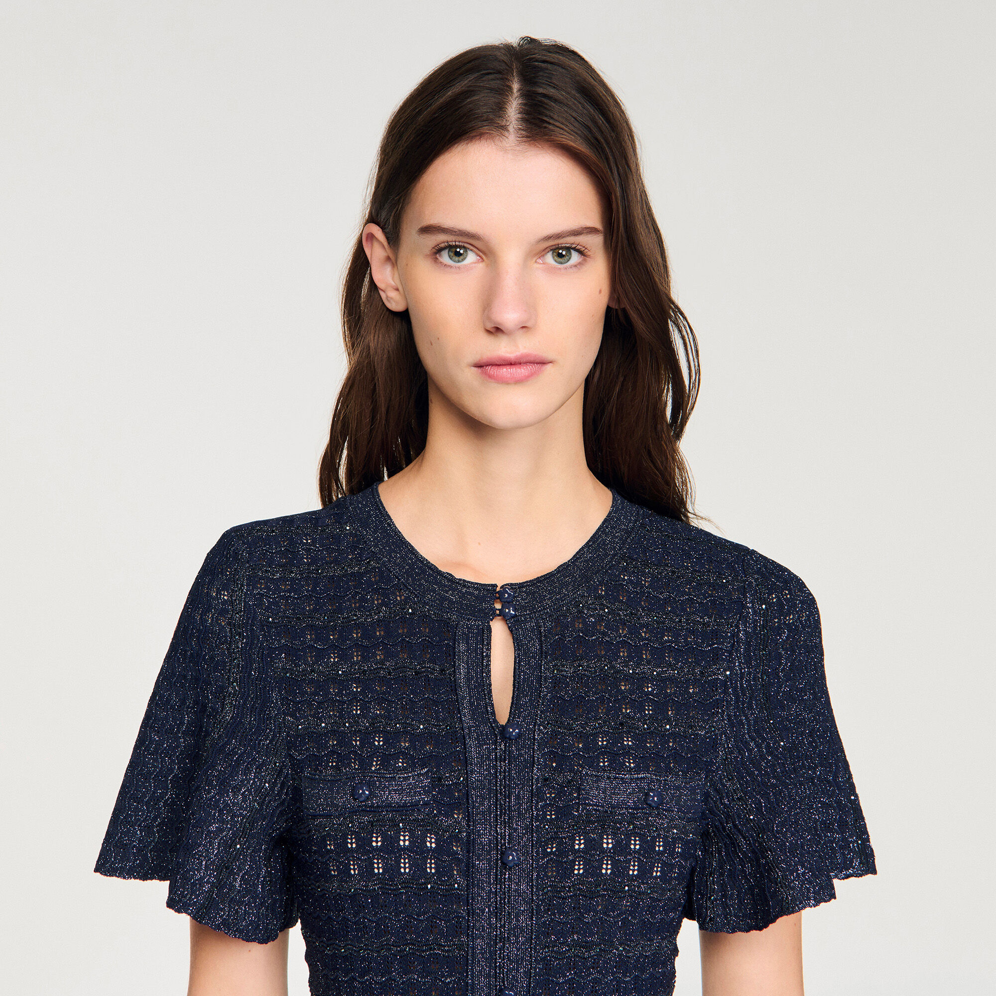 Rhinestone knit maxi dress