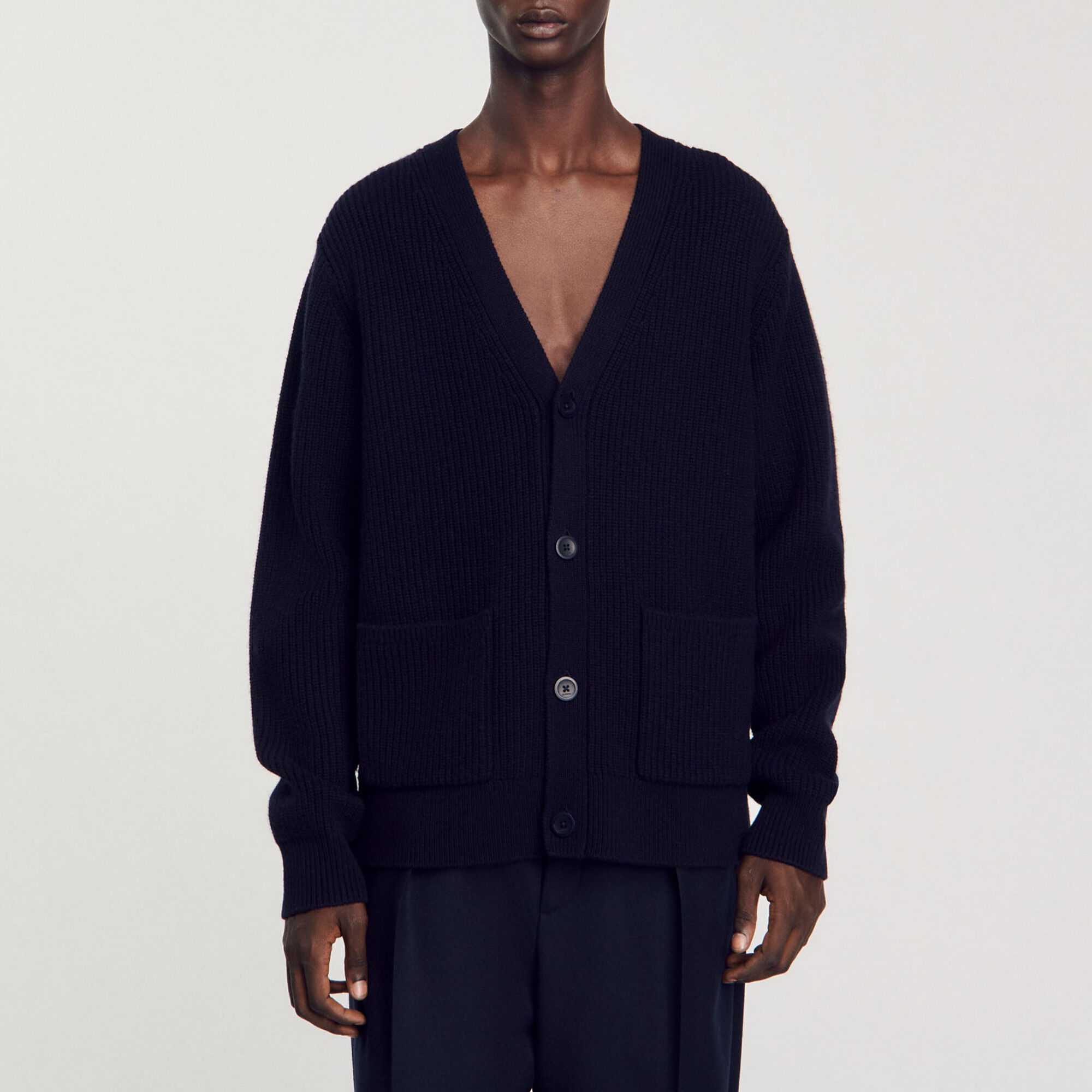 Rib knit cardigan - Men | Sandro